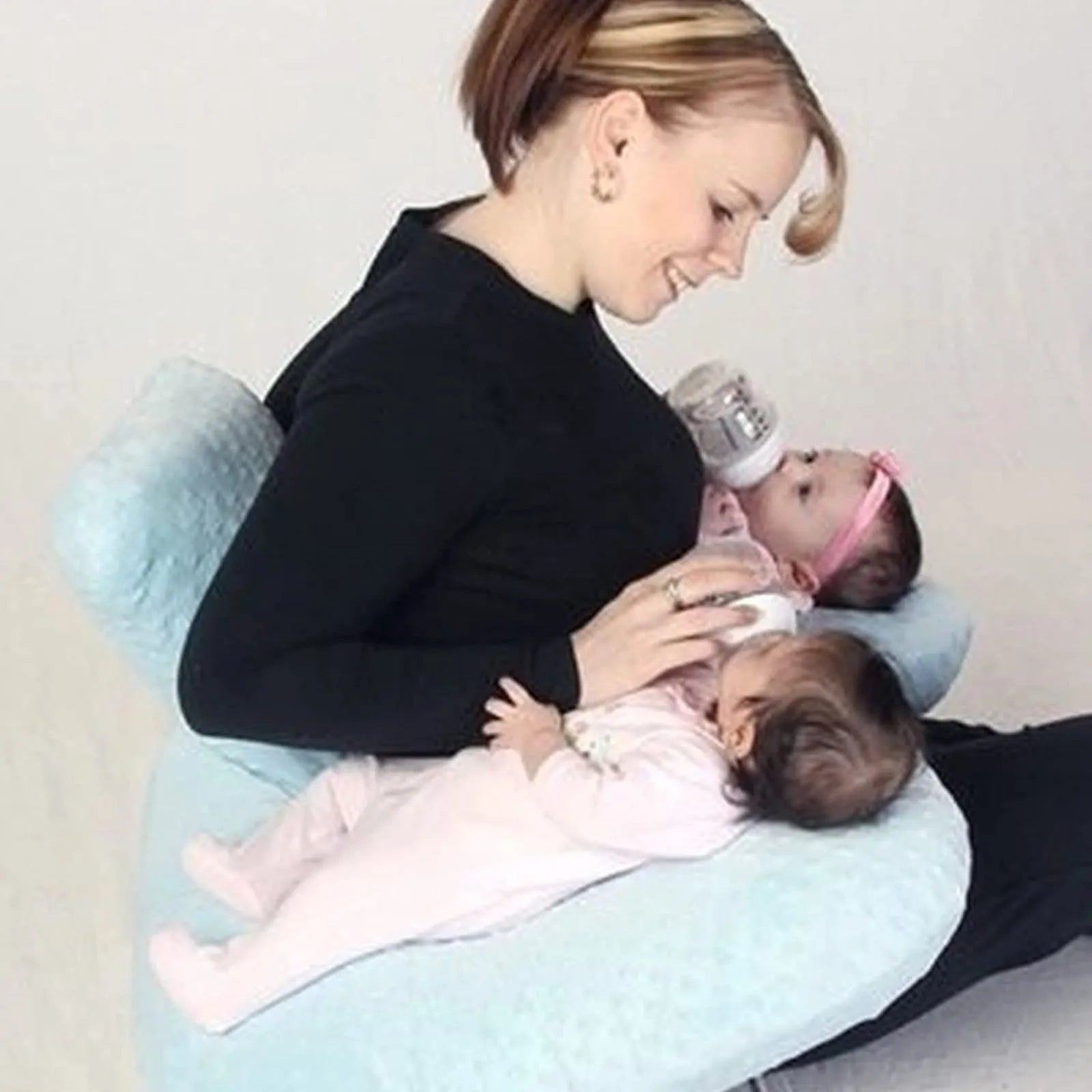 Pregnancy Pillow Twin Anti-spitting Feeding Waist Cushion Babi Pillow Multifunctional Nursing Pillow for Breastfeeding Mom