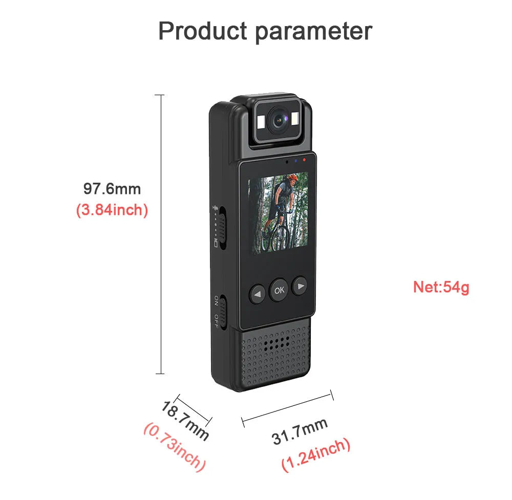 HD Mini Camera Portable Police Pocket Sport Digital Video Recorder Business Conference 1080P Wearable Body Cam