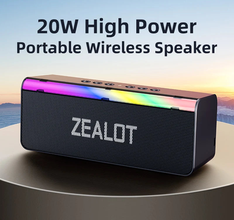Portable Bluetooth-Compatible Speakers, Bass with Subwoofer, Wireless Sound Box, Waterproof TWS Boombox, 3000mAh, 20W