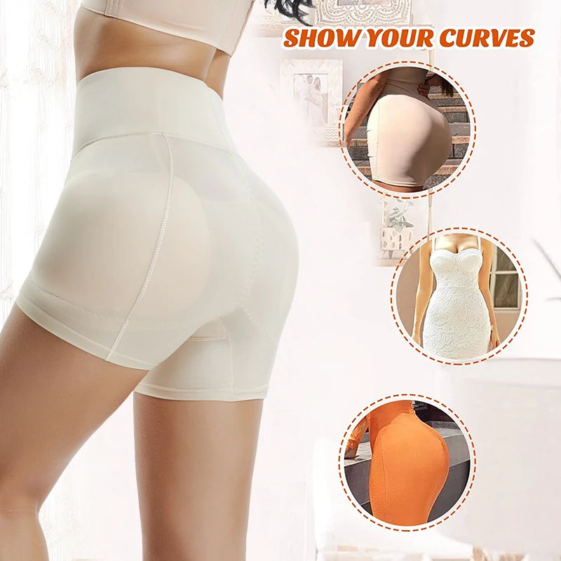 Padded Control Panties Shapewear High Waist Butt Lifter Seamless Shape Curve Shorts Hip 3D Enhancer Tummy Body Shaper