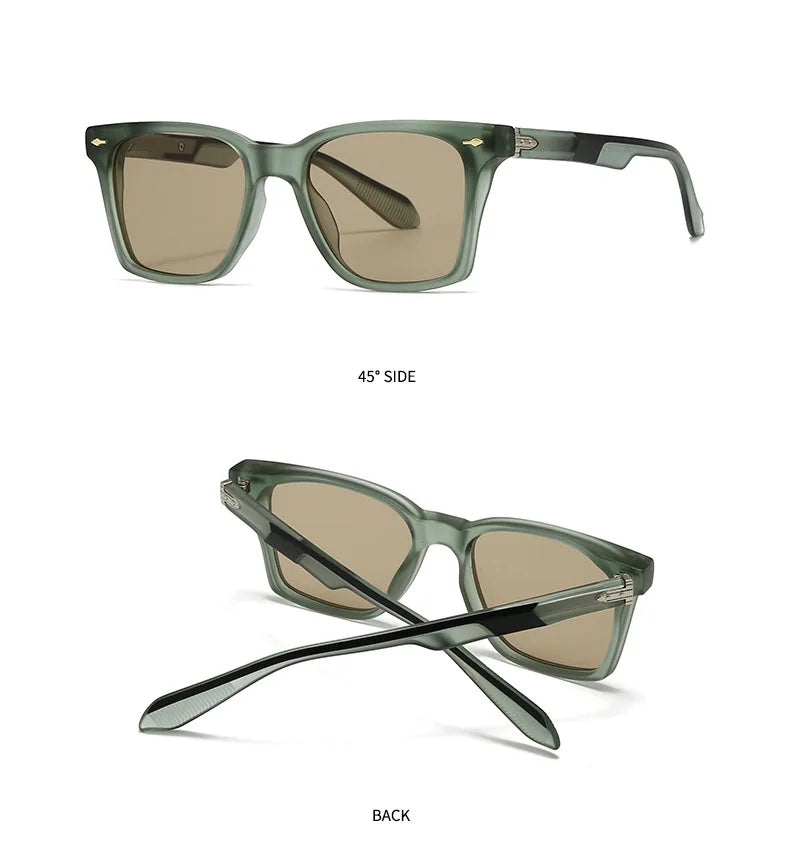 Square Vintage Sunglasses With UV400 Protection