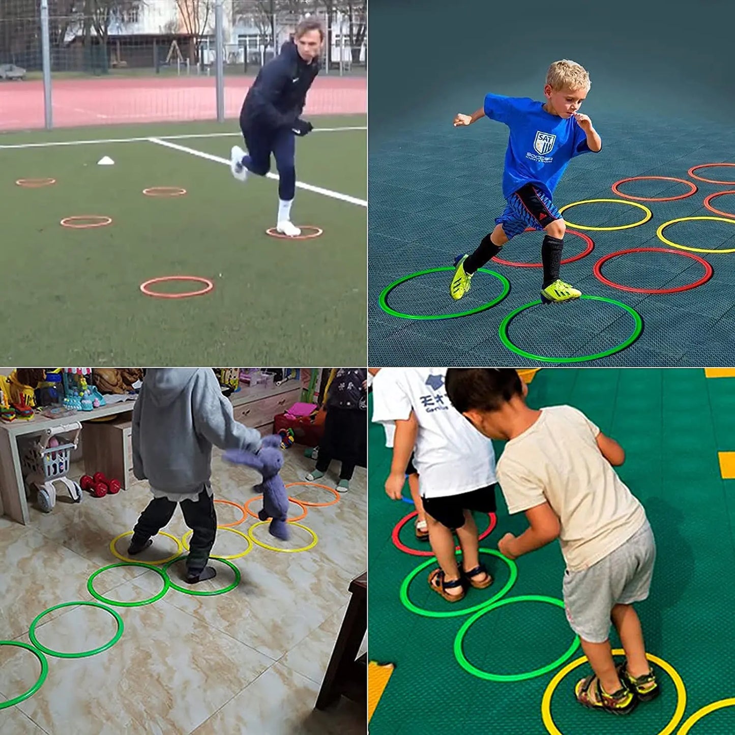 5pcs Durable Agility Training Rings Portable Football Soccer Speed Agility Training Rings Sport futbol Training Equipment