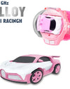 Children's Watch Remote Control Car Electric Alloy Mini Watch Car Parent Child Interaction 2.4G Remote Control Racing Toy Gift