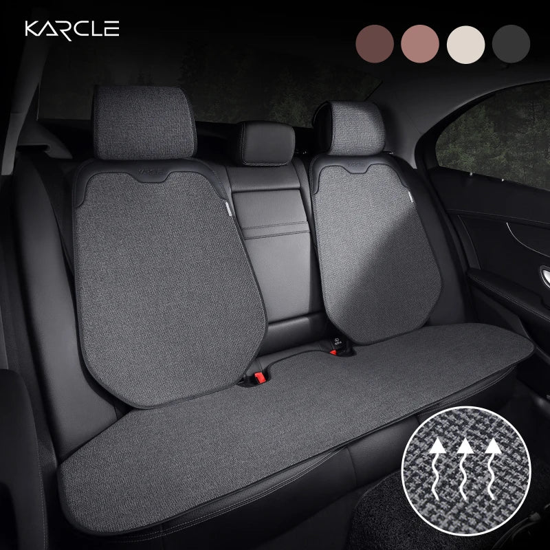 Karcle Car Seat Cover Linen Cotton Car Seat Cushion Soft Universal Auto Seat Cushion Chair Protector Auto Seats Cover Office Pad