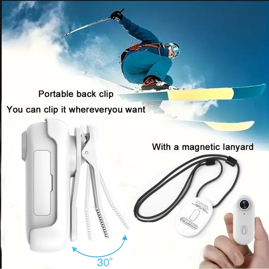4K Thumb Camera Mini Sports Bodycam Waterproof Magnetic Action Camera for Helmet Bicycle Vlog Recording