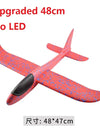 48cm LED DIY Kids Toys Hand Throw Flying Glider Planes Foam Aeroplan Model Party Bag Fillers Flying Glider Plane Toys Kids Game