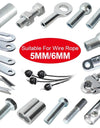 Gym Cable Steel Wire Rope Accessories Cable Machine Fitness Equipment Exercise Metal Limit Ball Terminals Gasket