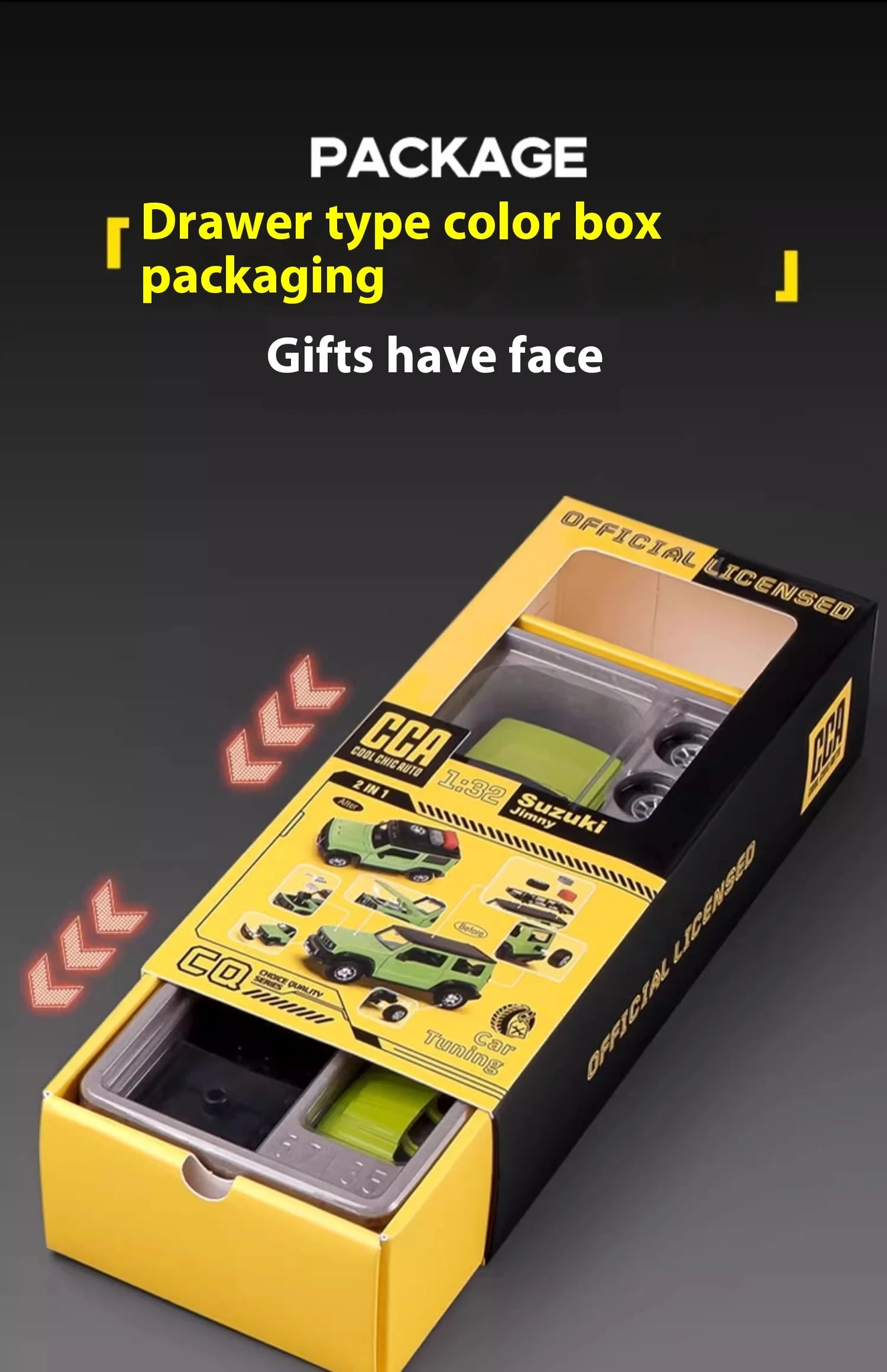 CCA 1:32 Suzuki Jimny Assembly Edition Alloy Diecast Model Assemble Car Toy Ornaments Decorative Trendy Ornament