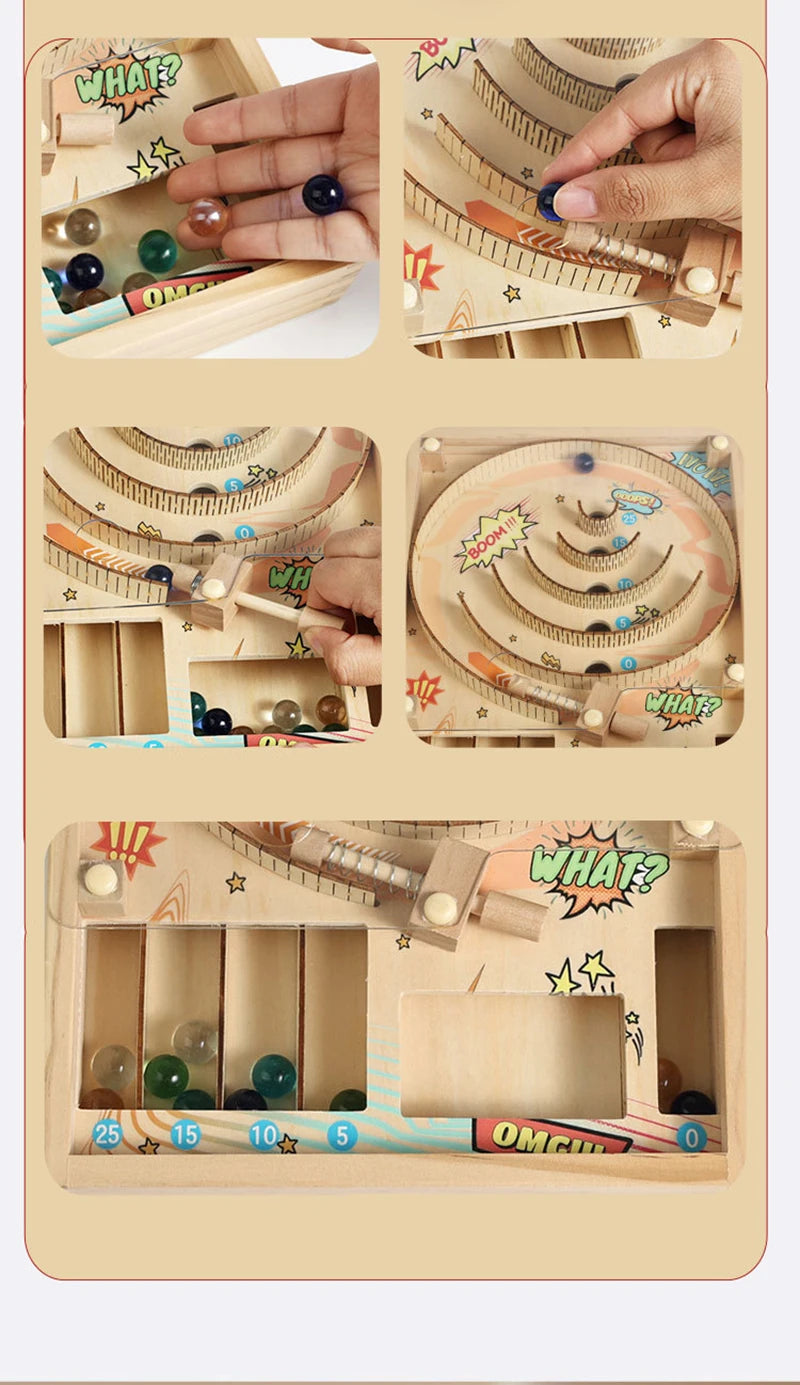 Wooden Pinball Table Game – Party & Brain Teaser Toy