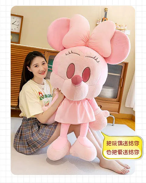 Kawaii Mickey Minnie Plush Toy Couple Doll Stuffed Dolls Animal Kids Birthday Gift for Girls Soft Cuddly Pillow Pal Wholesale