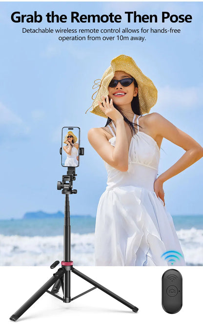 Quick-Release Tripod for Camera Smartphone Fill Light Max1.85m Tripod Selfie with Remote Control