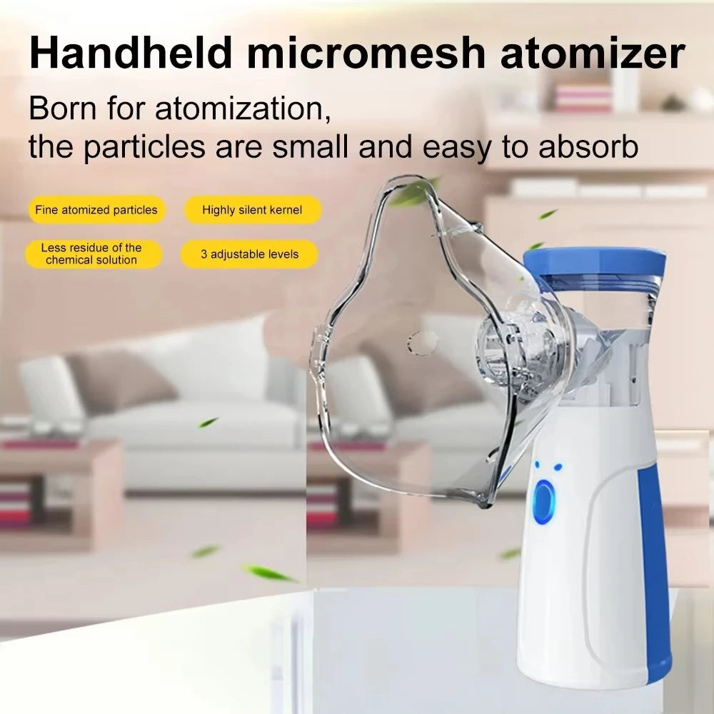 Handheld Portable Autoclean Inhale Nebulizer Mesh Atomizer Silent Inhaler Nebuliser Inhalator for Adult  Nebulizador
