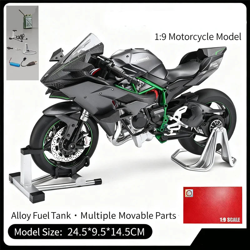 Key Control Diecast H2 H2R Sports Motorcycle Model 1 to 9 Scale