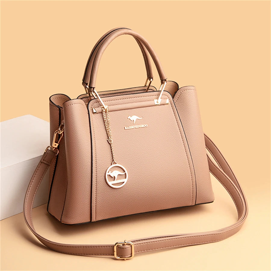 3 Layers Quality Leather Luxury Handbags Bags Designer Crossbody Bags for Women Large Capacity Tote Bag