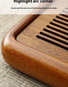 Tea Tray Home Small Solid Wood Pear Wood Dry Soaking Platform Water Storage Tea Set Tea Tray Wooden Tray