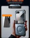 For Samsung Galaxy Z Flip 7 Case UB Grip Military-Grade Rugged Back Phone Case with Stand & Front Screen Protector