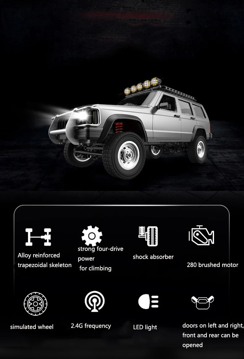 112 Scale Four Wheel Drive RC Cherokee Climbing Car