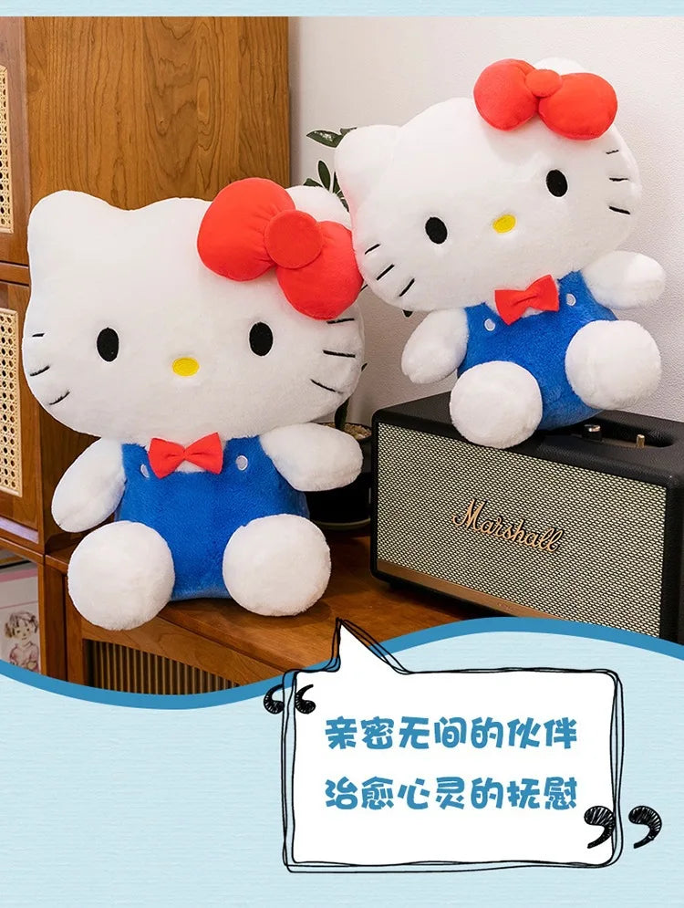 Kawaii Hello Kitty Plush Toy Sanrio Cute Hello Kitty Stuffed Doll for Kids Birthday Gift Valentine Present for Girls Soft Doll