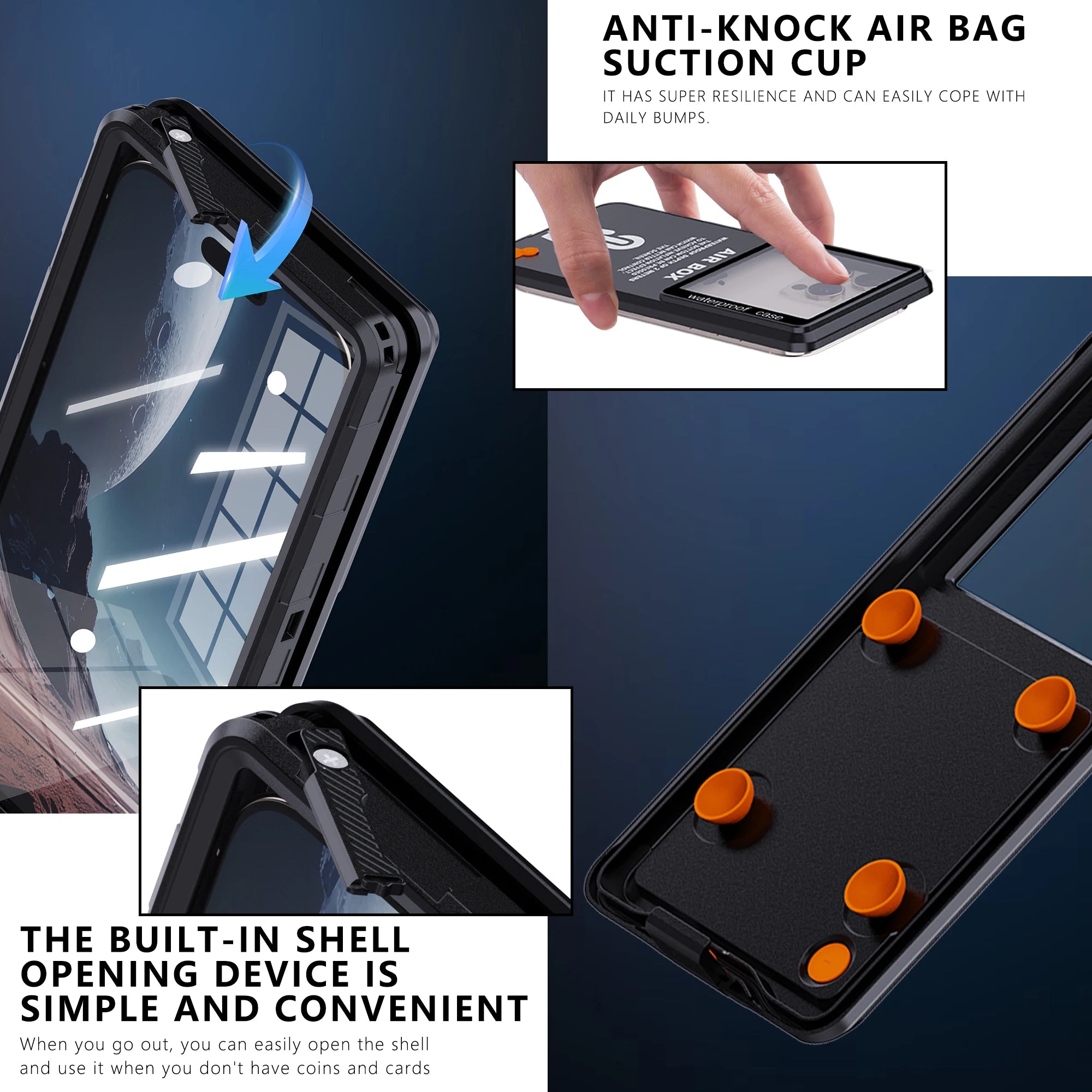 Waterproof Phone Case for 6.9' Devices Transparent Universal Touch Screen Underwater Dust And Drop Protection IP68 New