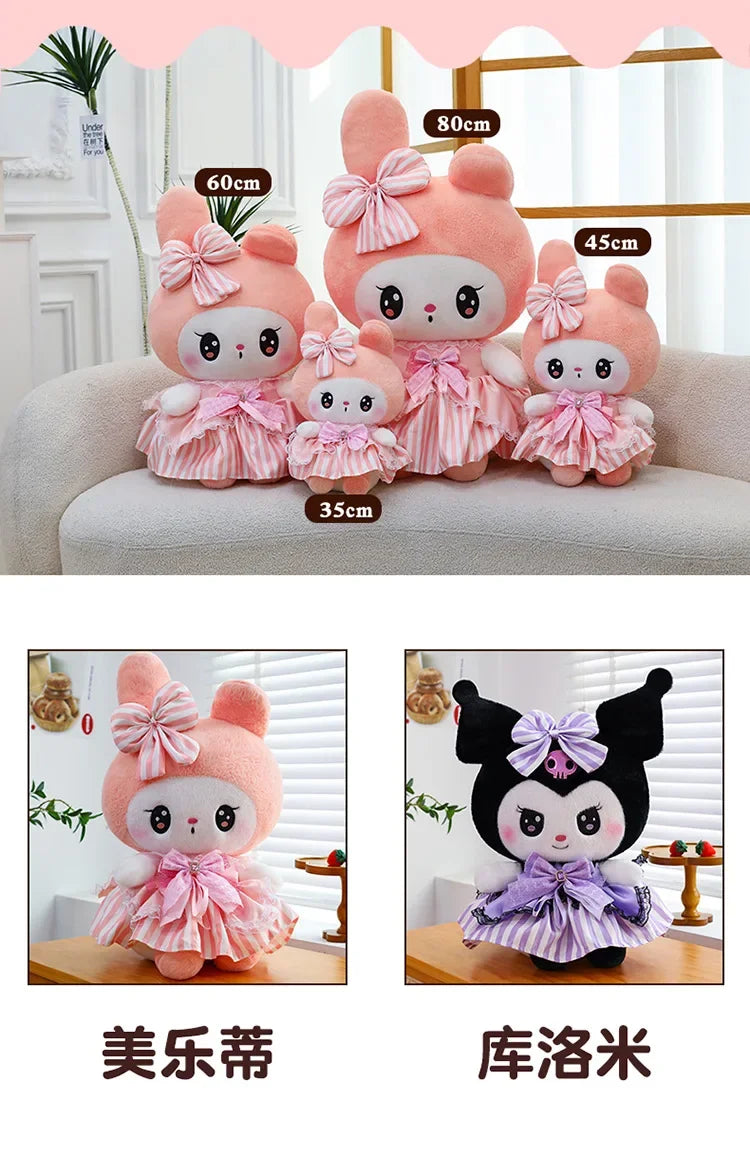 Cute Character Diamond Bow Plush Stuffed Doll Pillow Toy