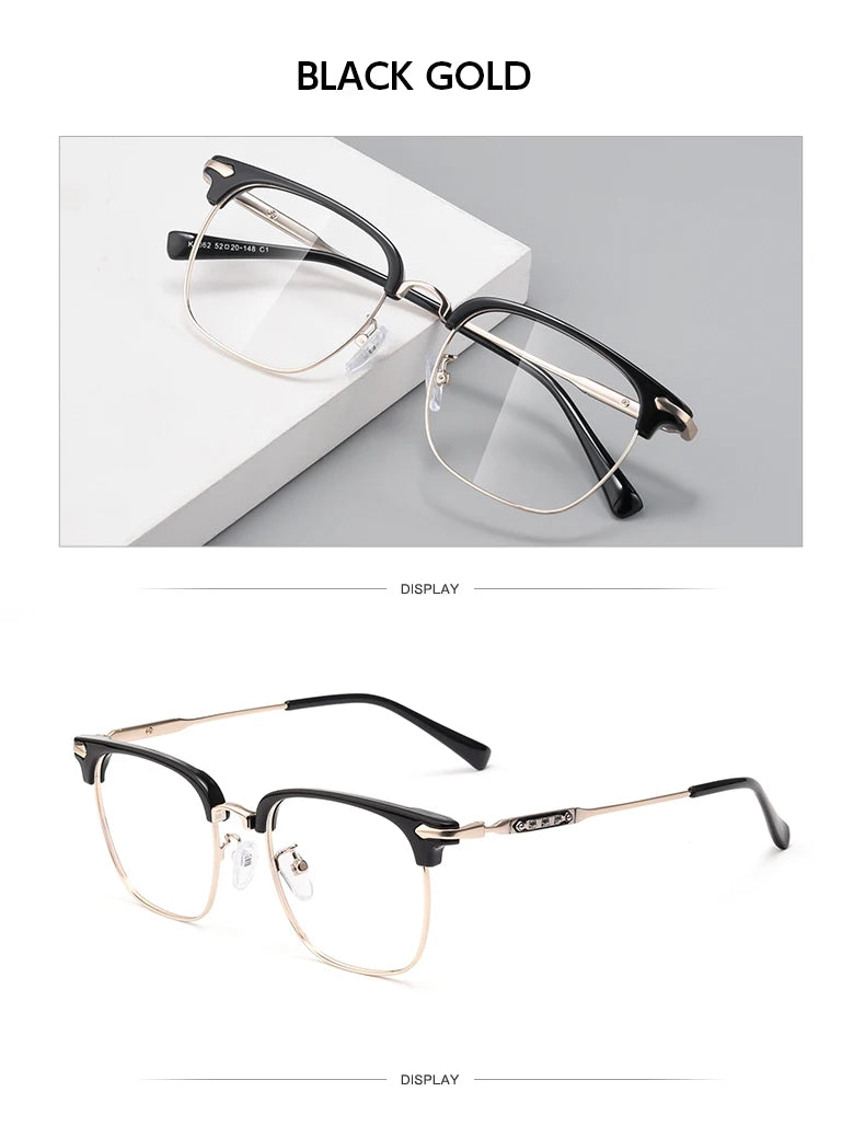 SANGCOO New Fashion Square Optical Prescription Men's  Eyeglasses Frames Anti-Blue Light Reading Glasses Myopia Hyperopia K0062K