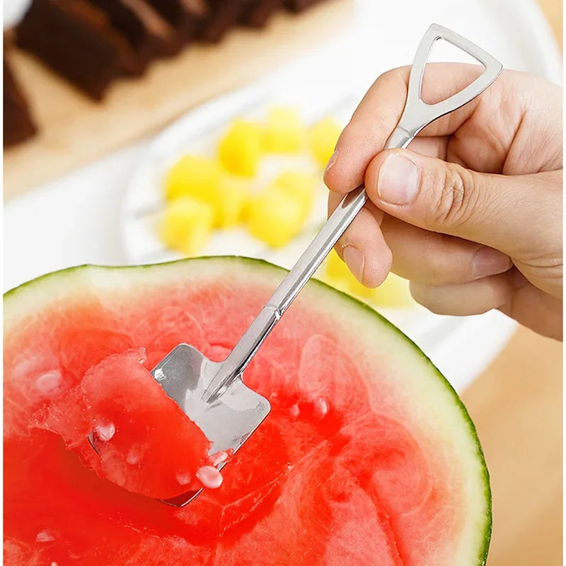 4/2pcs Stainless Steel Shovel Spoon Creative Coffee Spoons Ice Cream Dessert Scoops Teaspoon Kitchen Tableware Cutlery Set Gift