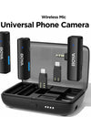 Wireless Lavalier Lapel Microphone for iPhone Android DSLR Camera Youtube Live Streaming Audio Recording Interview