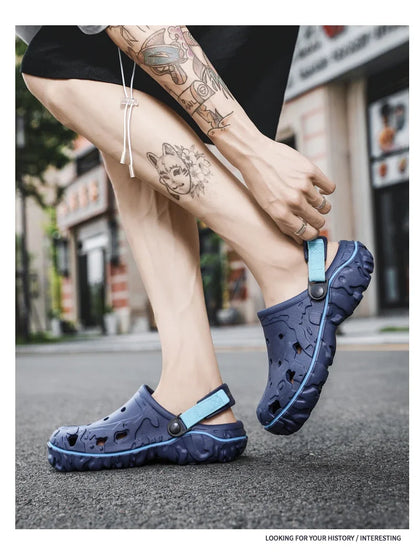 Men Sandals Hot sell Outdoor Garden Clogs Hole Shoes Male Casual Shoes Water Shoes Comfort Home Soft Slippers