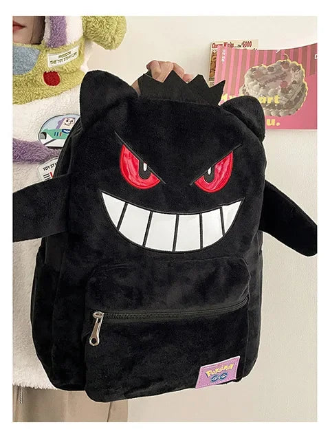 Gengar Plush Backpack Large Capacity Soft Shoulder Bag