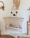 Nordic Style Newborn Indoor and Outdoor Cotton Rope Hammock Hanging Chair Swing Baby Cradle Baby Bed Rocking Chair