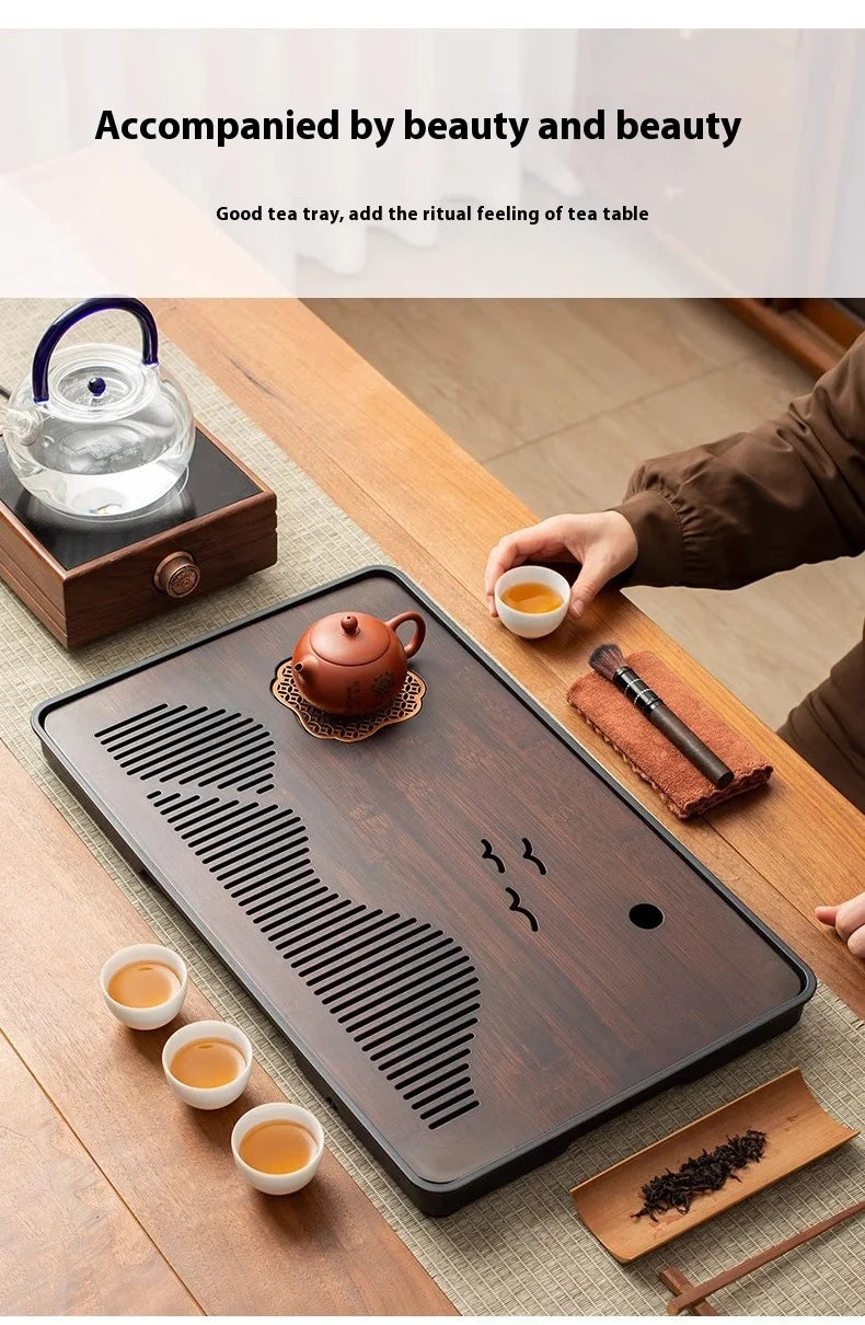 Tea Tray Tea Set Tea Tray Tea Sea Dry Brewing Platform Tray Bamboo Tray Tea Ceremony  Small Water Storage Tea Platform
