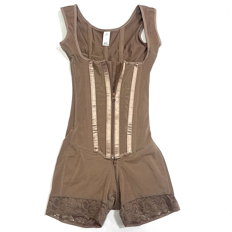 Body Shaper Women Colombian Fajas Shapewear Bodysuit 9-bone High Compression Girdles Double Tummy Control Full Body Open Crotch