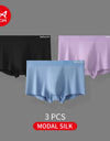 3-Pack Men’s Modal Boxer Shorts – 80 Count, Seamless Silk Crotch