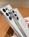 Transparent Magnetic For Magsafe Case For Samsung S25 Ultra S24 Plus S23 S22 5G Shockproof Cover