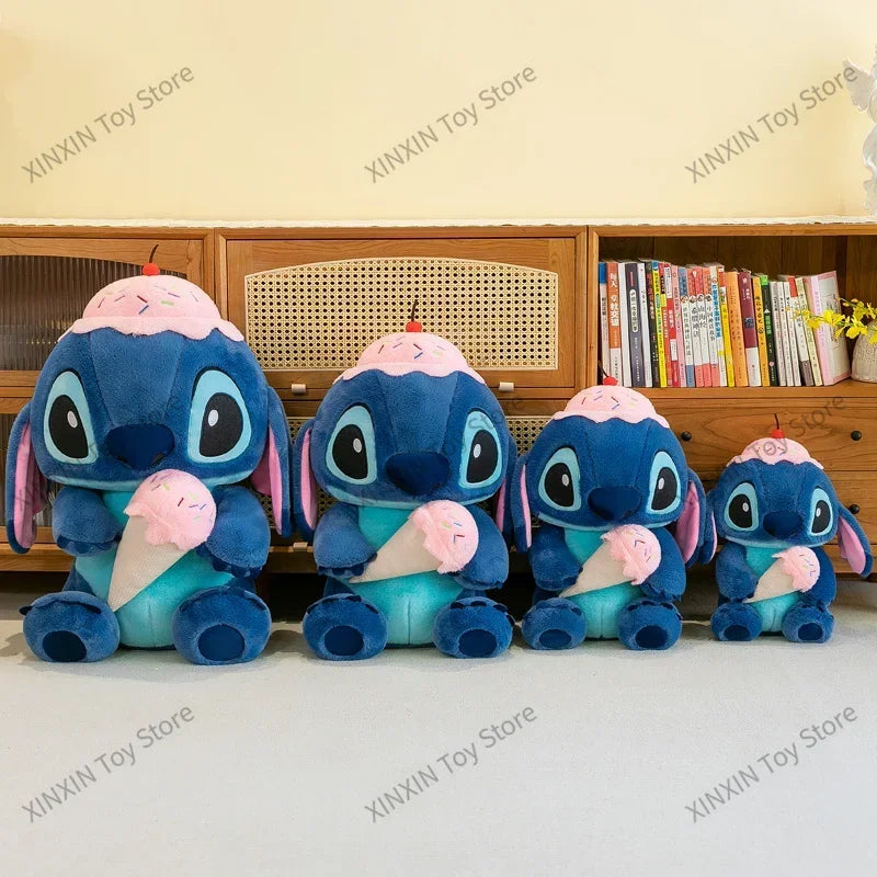 70cm Disney Ice Cream Lilo&Stitch Plush Toys Kawaii Big Size Stitch Stuffed Dolls Soft Pillow Cartoon Anime Kids Birthday Gifts