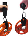 Fitness Steel Cannonball Grips Climbing Holds Set with Hanging Strap Strong Carabiner Pinch Grip Strengthener Finger Training