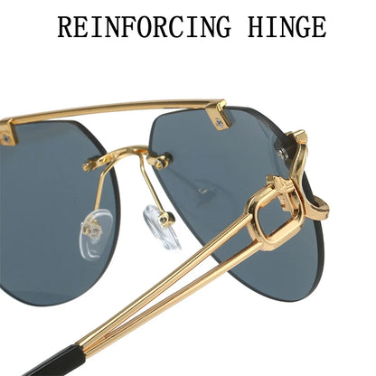 Sunglasses Women Luxury Rimless Vintage Fashion Glasses