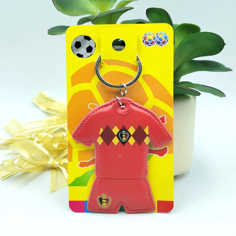 Football Jersey Keychain Soccer Team Shirt Bag Charm Sports Souvenir