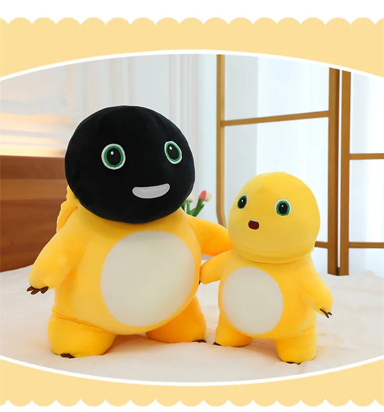 50cm Kawaii Plush Nai Long Stuffed Doll Black Face Baby Dragon Cute Smiling Funny Mask Toy Kids Birthday Xmas Gift for Girls