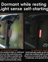 Bicycle Taillight Magnetic Install 400mAH Type-C IPX6 Waterproof  Smart Brake Sensing Rear Light MTB Road Cycling Light