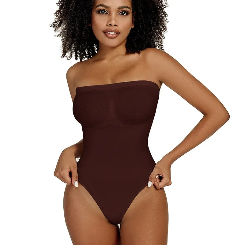 Off Shoulder Bodysuit Shapewear Women Waist Trainer Thongs Body Shaper Slimming Underwear Corset