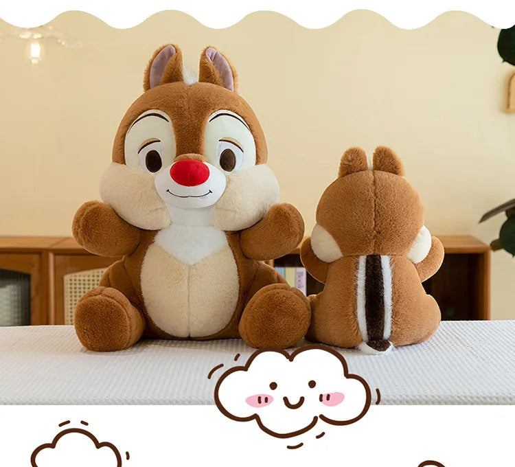 Disney Kawaii Chip 'n' Dale Squirrel Anime Plush Toys 25cm Decorations Stuffed Plush Dolls Lovely Birthday Gift for Friends