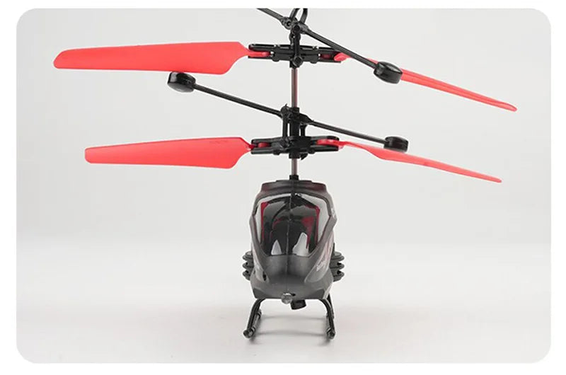 2 Channel Gesture Control Suspension Helicopter RC Remote Induction Aircraft With Charging LED Light Toy for Boys