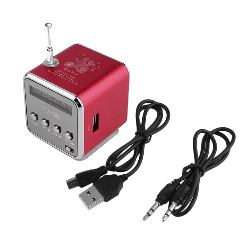 Rechargeable Portable radio FM portable mini radio Mini High Bluetooth Portable Voice Suitable for computer cell phone MP3 music