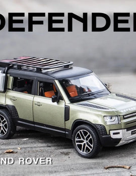 1:24 Scale Land Rover Defender Range Rover Model Car Toy Metal Diecast Sound Light Off Road Vehicles Miniature Models Boys Gifts
