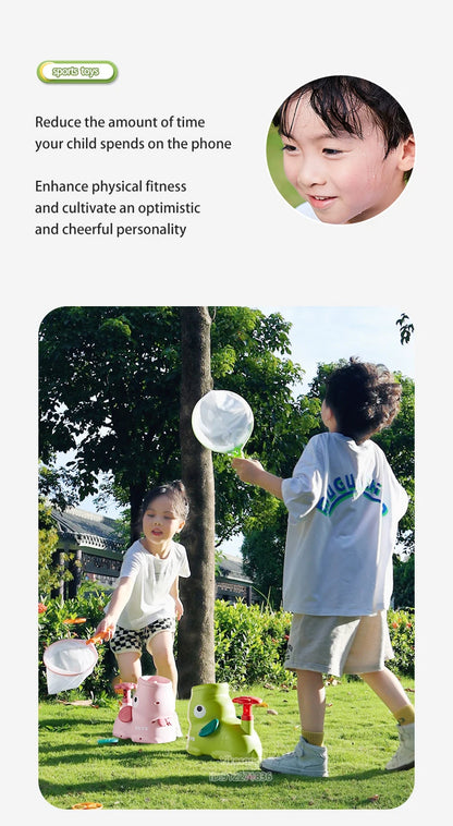 Flying Disc Air Rocket Launcher Saucer Outdoor Soaring Propeller Garden Game Novel Children Toy for Kid Jump Sport Frisbees Toys