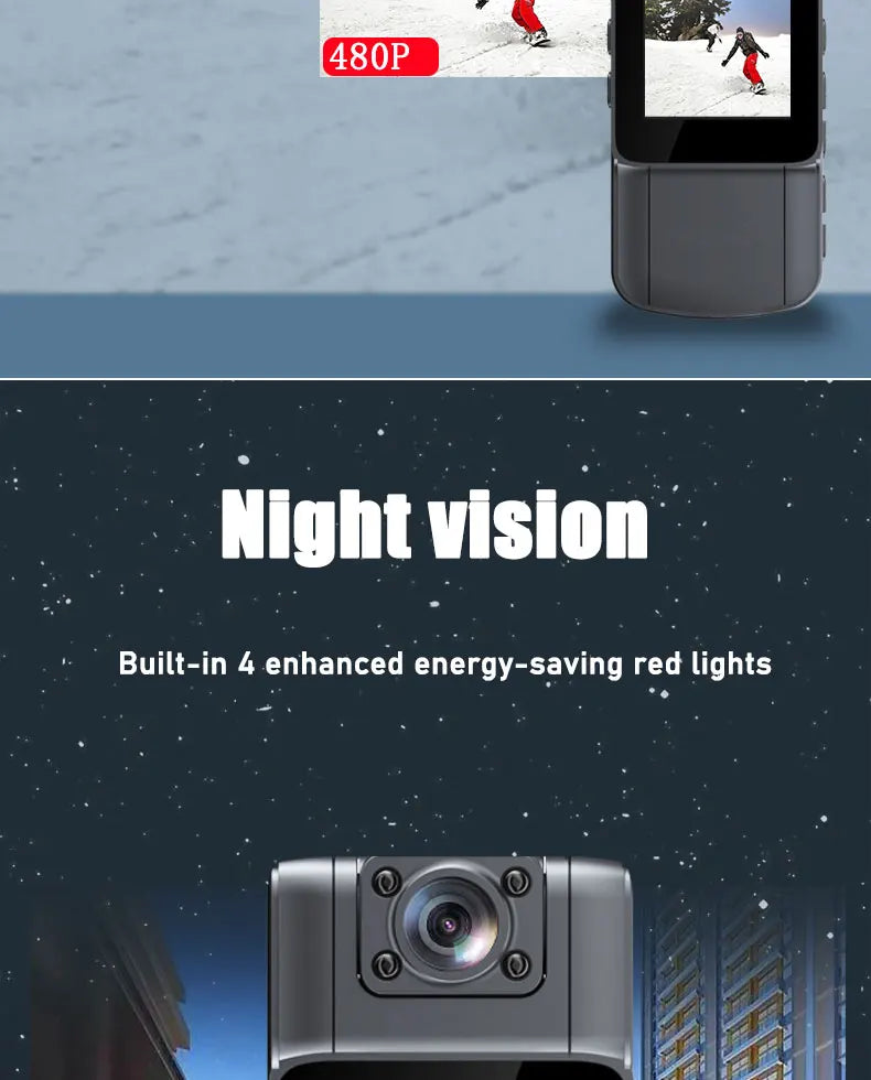 1080P HD Mini Camera Portable Digital Video Recorder BodyCam Infrared Night Vision Police Cam Small Bike Camcorder