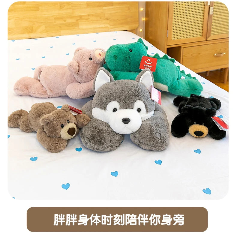 Party Bear Plush Sleeping Pillow Husky Doll Dinosaur Soft Doll Birthday Gift Girl