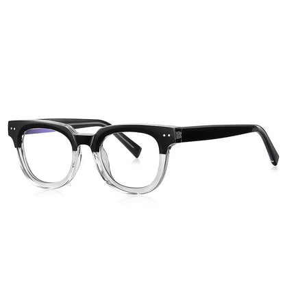 HONGMEI Men's glasses Square Classic Business Anti-Blue Light Reading Glasses Myopia Hyperopia Prescription Customized