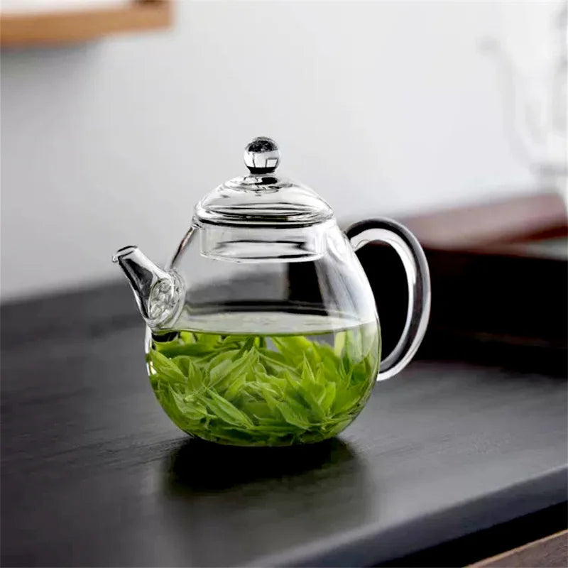 200ml Small Glass Teapot Tea Utensils Green Tea Flower Tea Maker  Home Heat-resistant Kungfu Tea Set Small Tea Pot Teaware